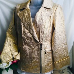Mark Zunino Gold Metallic Brocade Jacket - Sz XS
